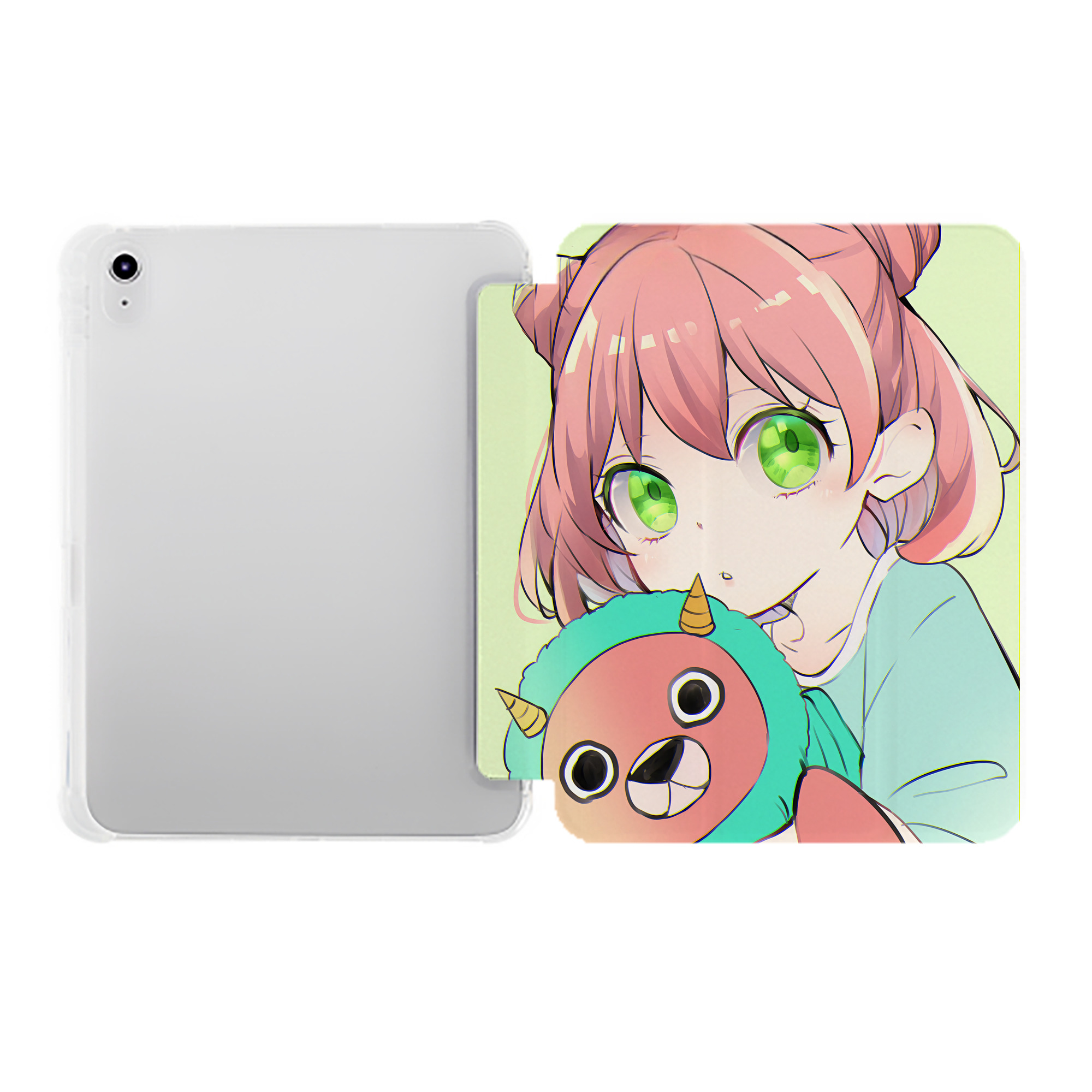 （画像用） SPY×FAMILY间谍家家酒 IPad ケース ペン収納付き 三つ折りスタンド PUレザー×シリコン 対応機種9.5/10.5/10.9インチ